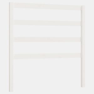 vidaXL Cabeceira de cama 95x4x100 cm pinho maciço branco