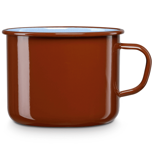 Briebe Terra Caçarola Cozinha Ferver Leite Aço Esmaltado 12cm, Fervedor Vitrificado 1,2L, Indução, Fogo, Vintage, , MarroM