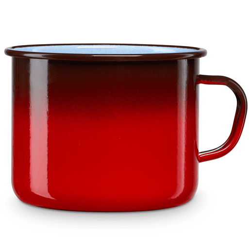 Briebe Ignea Caçarola Cozinha Ferver Leite Aço Esmaltado 16cm, Fervedor Vitrificado 2,2L, Indução, Fogo, Vintage, , Vermelho