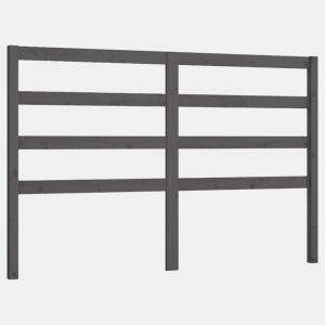 vidaXL Cabeceira de cama 166x4x100 cm pinho maciço cinzento