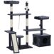 Árbol para Gato Aglomerado de Madera, Felpa PawHut Árbol para Gato Aglomerado de Madera, Felpa PawHut Gris