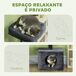 Árbol para Gato Aglomerado de Madera, Felpa PawHut Árbol para Gato Aglomerado de Madera, Felpa PawHut Gris