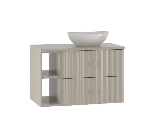 Mueble lavabo individual 2 compartimientos Izae 80