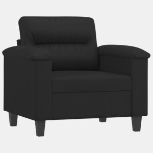 vidaXL Poltrona couro artificial 60 cm preto