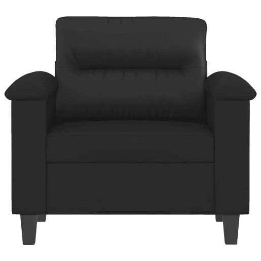 vidaXL Poltrona couro artificial 60 cm preto vidaXL Poltrona couro artificial 60 cm preto