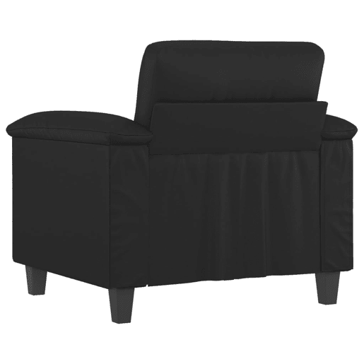 vidaXL Poltrona couro artificial 60 cm preto vidaXL Poltrona couro artificial 60 cm preto