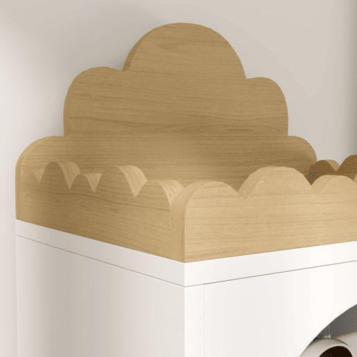 AIYAPLAY Estante Infantil para Livros com 3 Níveis - Ideal para Quartos de Crianças, Creches, Branco e Natural