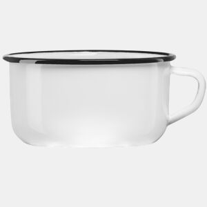 Briebe Vintage Chávena Camping 10 cm Pote de Aço Esmaltado 0,45 ml, Campismo, Piquenique, Viagem, Vintage, , Branco
