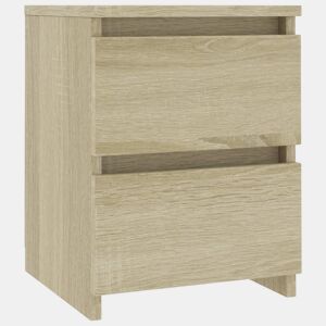 vidaXL Mesa de cabeceira 30x30x40 cm contraplacado carvalho sonoma