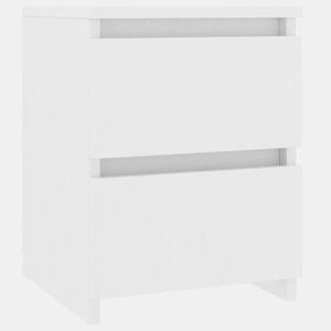 vidaXL Mesa de cabeceira 30x30x40 cm contraplacado branco