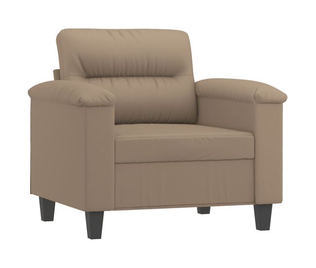 Vidaxl sillón cuero sintético color capuchino 60 cm