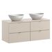 Conjunto de muebles con doble lavabo y columna Azel 120 Conjunto de muebles con doble lavabo y columna Azel 120 Beige