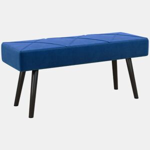 HOMCOM Banco de Pé de Cama Multifuncional Banco de Pé de Cama Moderno Banco de Dormitório com Pés de Aço e Assento Acolchoado Carga Máxima 120 kg Entrada Corredor 100x36x45 cm Azul