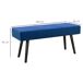 Banco de Cama Poliéster, Espuma HOMCOM Banco de Cama Poliéster, Espuma HOMCOM Azul