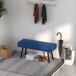 Banco de Cama Poliéster, Espuma HOMCOM Banco de Cama Poliéster, Espuma HOMCOM Azul