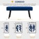 Banco de Cama Poliéster, Espuma HOMCOM Banco de Cama Poliéster, Espuma HOMCOM Azul