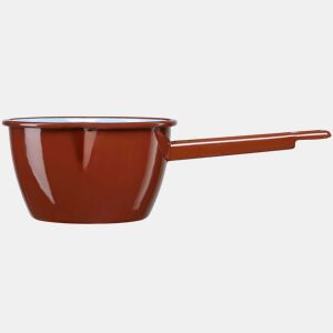 Briebe Terra Caçarola Cozinha com Cabo, Ferver Leite Aço Esmaltado 16 cm, Fervedor Vitrificado 1,7 L, Indução, Fogo, Vintage, ,