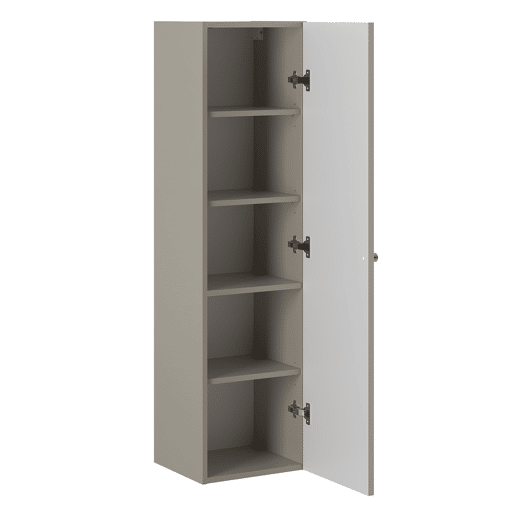 Conjunto móvel simples lavatório 80cm 2 nichos e coluna Izae Caxemira
