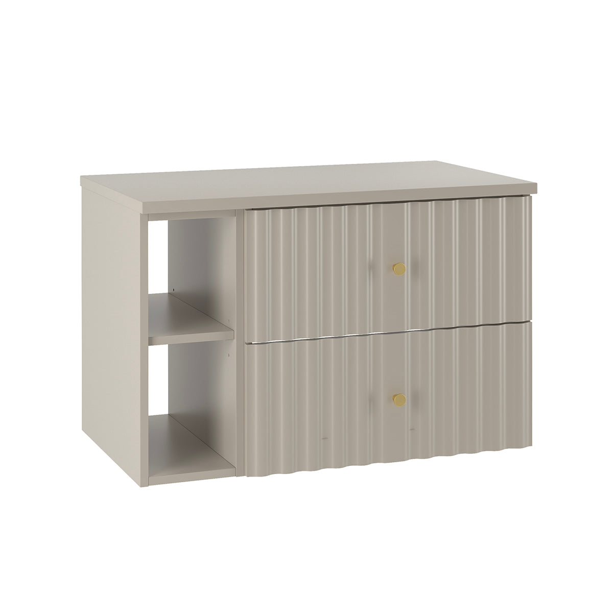 Mueble bajo lavabo 2 compartimientos encimera Izae 80