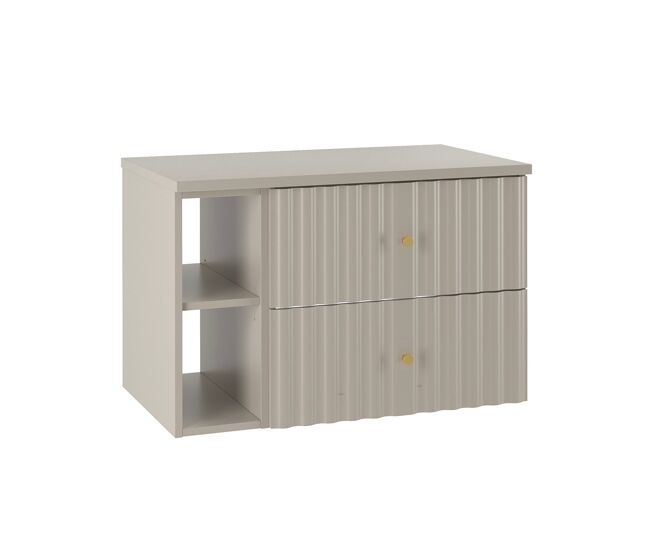 Mueble bajo lavabo 80cm 2 compartimientos encimera izae cachemira