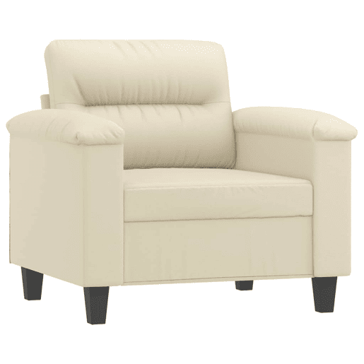 vidaXL Poltrona 60 cm couro artificial creme vidaXL Poltrona 60 cm couro artificial creme