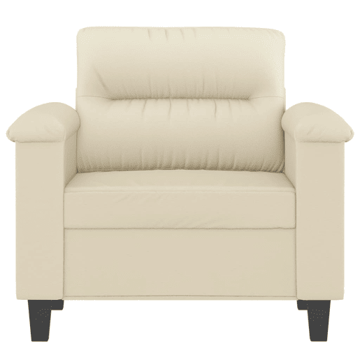 vidaXL Poltrona 60 cm couro artificial creme vidaXL Poltrona 60 cm couro artificial creme