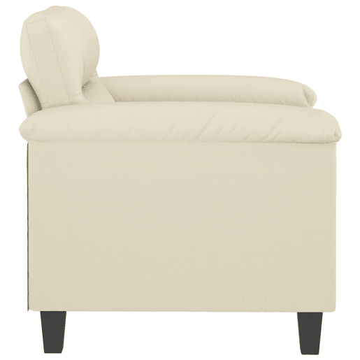 vidaXL Poltrona 60 cm couro artificial creme vidaXL Poltrona 60 cm couro artificial creme