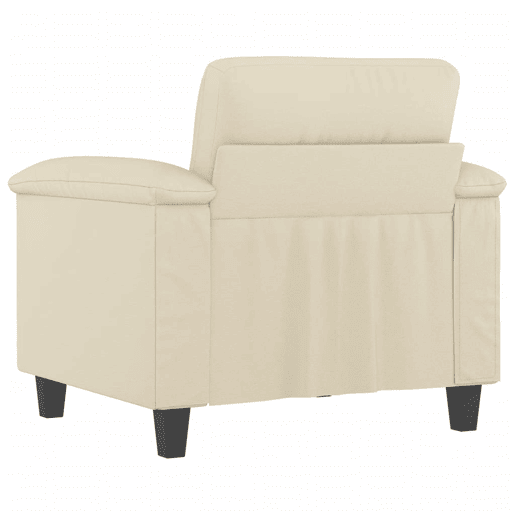 vidaXL Poltrona 60 cm couro artificial creme vidaXL Poltrona 60 cm couro artificial creme