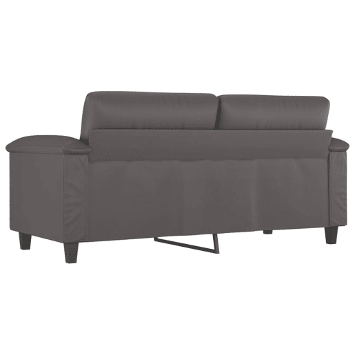 vidaXL Sofá de 2 lugares 140 cm couro artificial cinza