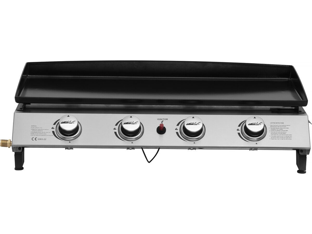 Plancha de gas 4 quemadores