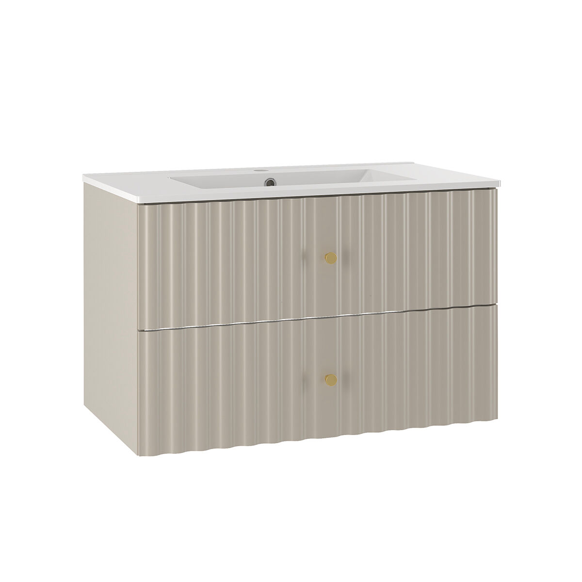 Mueble lavabo individual encastrado Izae 80
