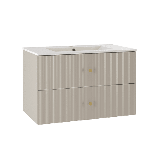 Móvel simples lavatório encastrado 80cm Izae Caxemira
