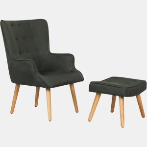 Poltrona estilo escandinavo tecido Odense - 1 lugar - Cinza escuro