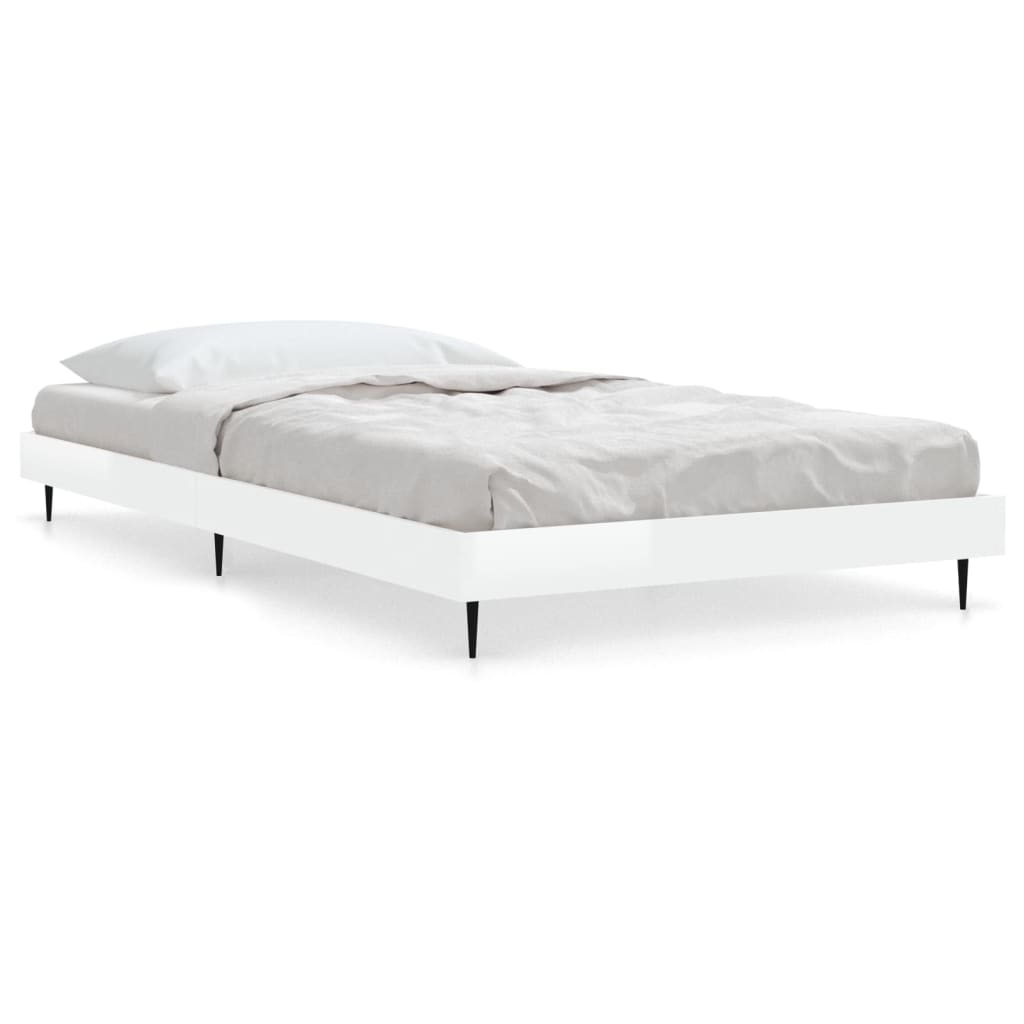 Estructura de cama 90x200 Blanco Brillo