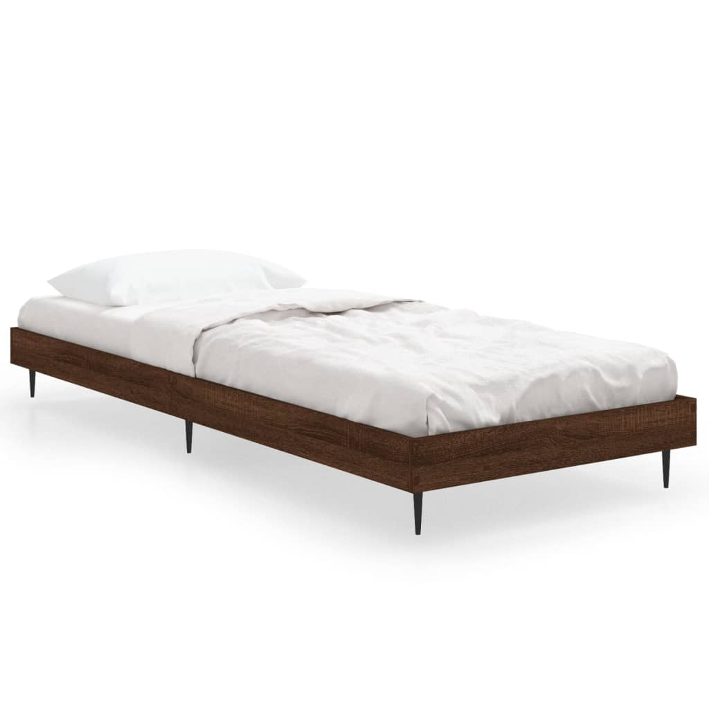 Estructura de cama 75x190 Madera Oscura