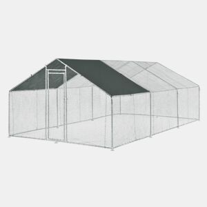 Gaiola de exterior Wels Voladero - 3 x 6 x 2 m - Prata e verde escuro pro.tec
