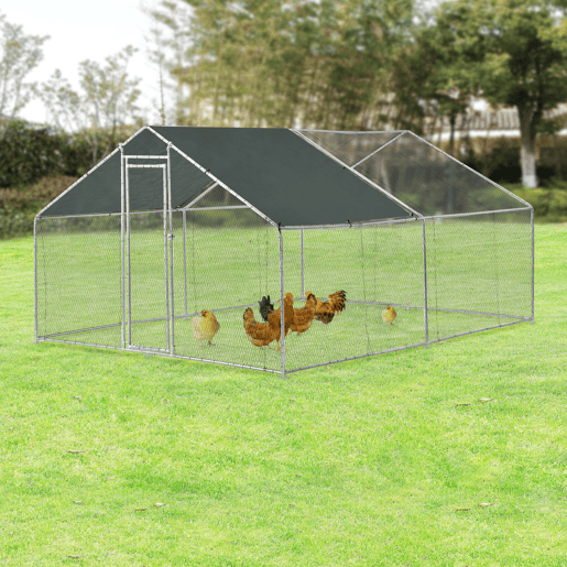 Gaiola de exterior Wels Voladero 3 x 4 x 2 m - Prata e verde escuro pro.tec