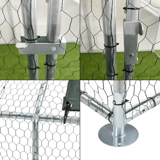 Gaiola de exterior Wels Voladero 3 x 4 x 2 m - Prata e verde escuro pro.tec