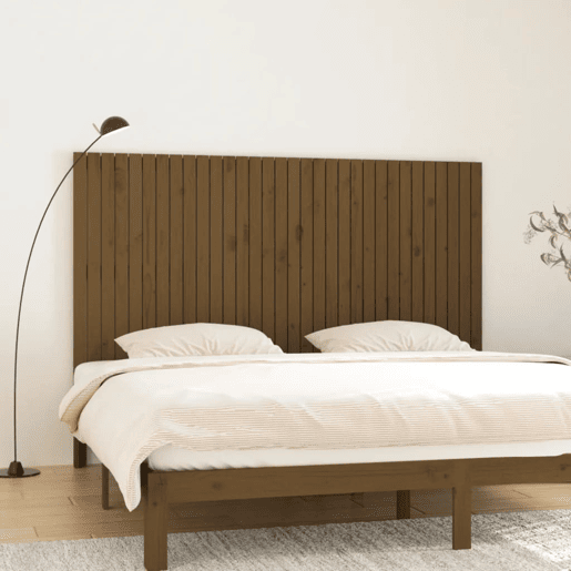 vidaXL Cabeceira de parede 204x3x110 cm pinho maciço castanho-mel vidaXL Cabeceira de parede 204x3x110 cm pinho maciço castanho-mel
