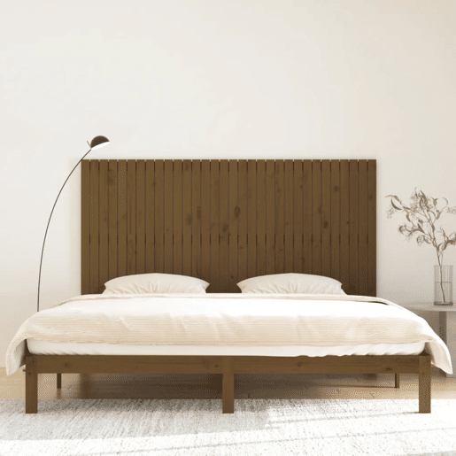vidaXL Cabeceira de parede 204x3x110 cm pinho maciço castanho-mel vidaXL Cabeceira de parede 204x3x110 cm pinho maciço castanho-mel