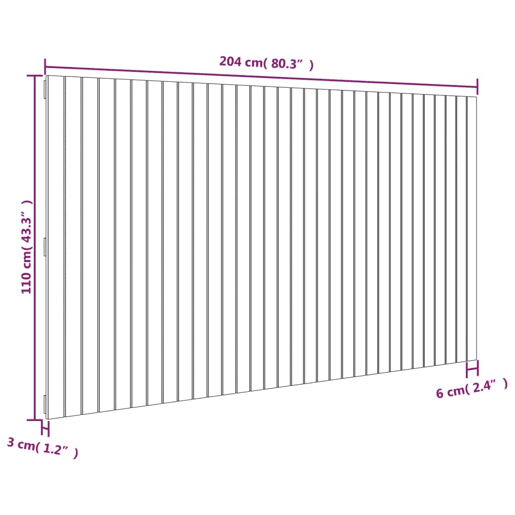 vidaXL Cabeceira de parede 204x3x110 cm pinho maciço castanho-mel vidaXL Cabeceira de parede 204x3x110 cm pinho maciço castanho-mel