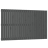vidaXL Cabeceira de parede 147x3x90 cm madeira de pinho maciça cinza