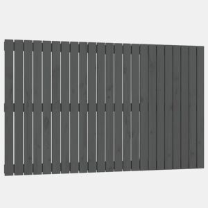 vidaXL Cabeceira de parede 147x3x90 cm madeira de pinho maciça cinza