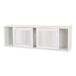 Estante de pared de madera y rejilla Estante de pared de madera y rejilla Blanco