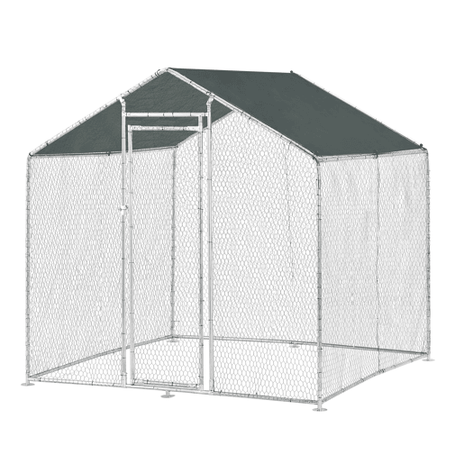 Gaiola de exterior Wels Voladero 2 x 2 x 2 x 2 m - Prata e verde escuro pro.tec
