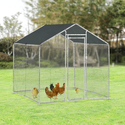 Gaiola de exterior Wels Voladero 2 x 2 x 2 x 2 m - Prata e verde escuro pro.tec