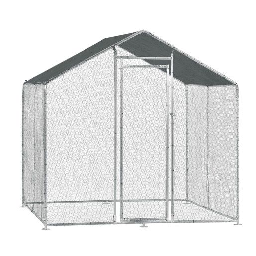 Gaiola de exterior Wels Voladero 2 x 2 x 2 x 2 m - Prata e verde escuro pro.tec