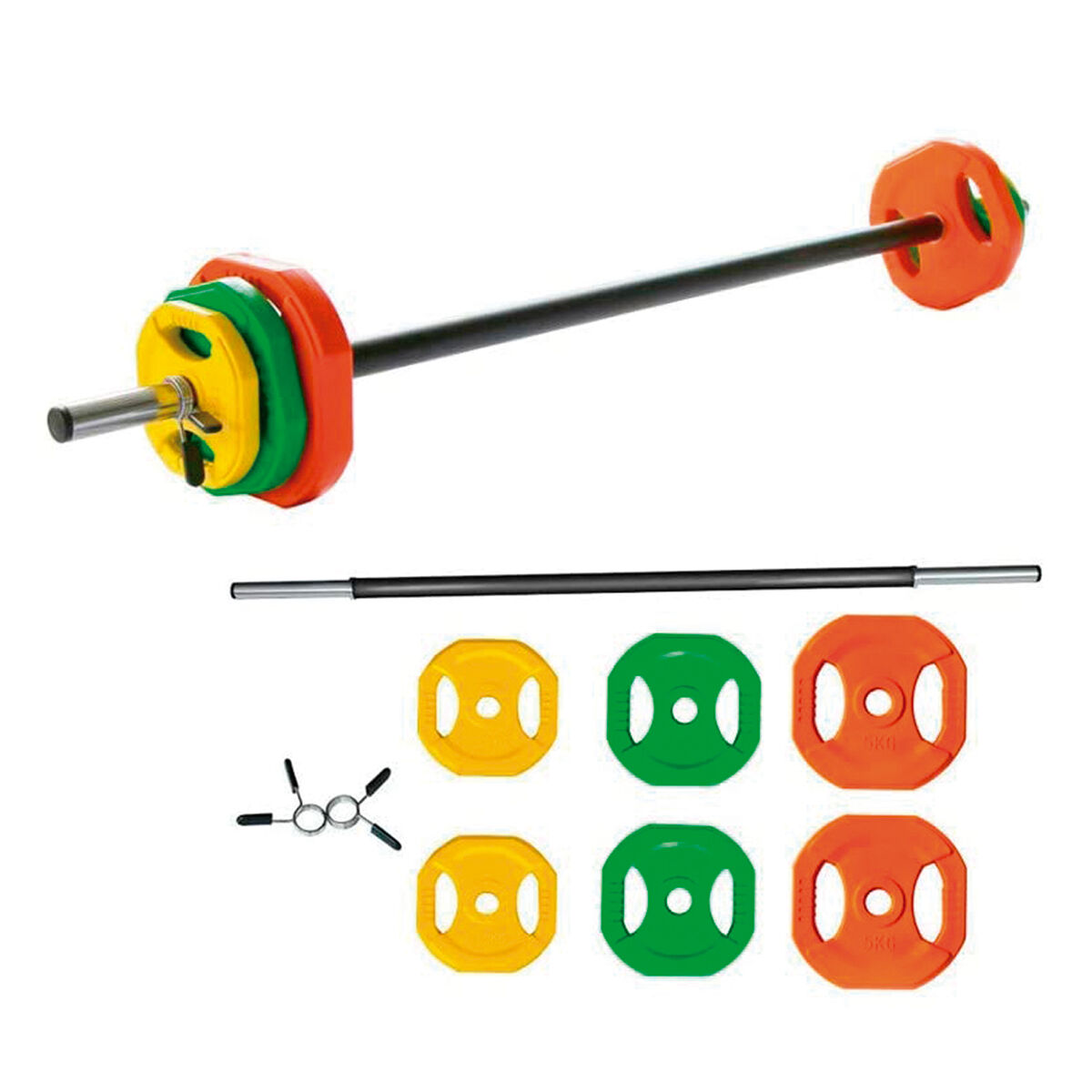 Set de Pesas de Barra - Entrenamiento Completo de Fuerza