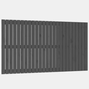 vidaXL Cabeceira de parede 159,5x3x90 cm madeira de pinho maciça cinza
