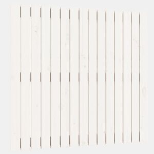 vidaXL Cabeceira de parede 95,5x3x90 cm madeira de pinho maciça branco